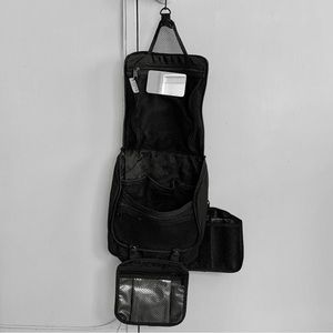 Black L.L.Bean large toiletry bag travel organizer mesh gorpcore